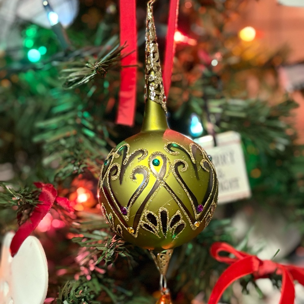 Vintage Christmas Mercury Glass Ornament